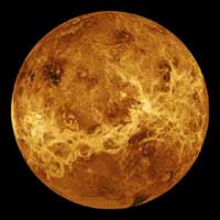 Венера - вторая планета от Солнца и шестая по величине